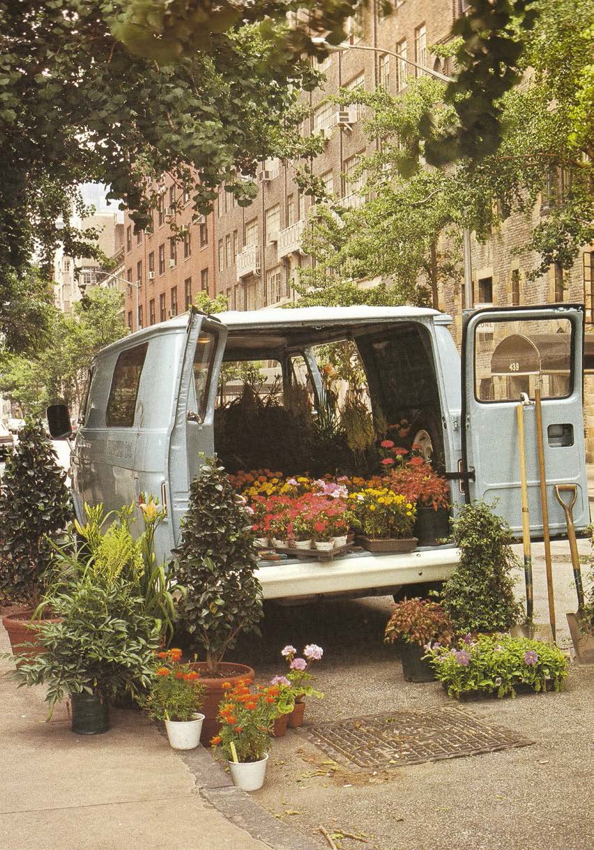 The Barry Ferguson Flowers van in Beekman Place.